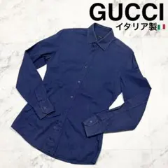 GUCCI ブルー 長袖シャツ イタリア製のサムネイル