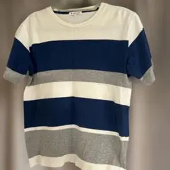 GLOBAL WORK メッシュストライプTシャツ S