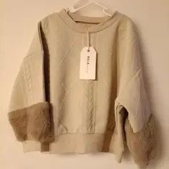 【新品タグ付き】RELA. ファー付きトレーナー 100cm
