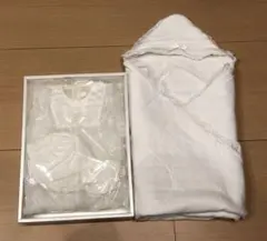 【美品】ミキハウス セレモニードレス 帽子 くつ下 アフガン 4点セット 箱付き