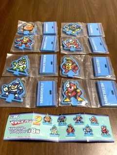 ロックマン2 Dr.ワイリーの謎ラバーストラップ全8種コンプリートセットおまけ付のサムネイル