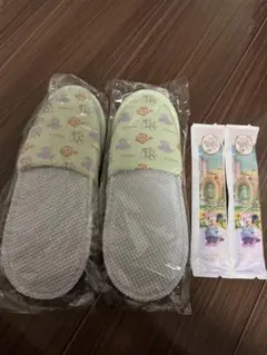ディズニー　ファンタジースプリングスホテル スリッパ　歯磨き　ハブラシ