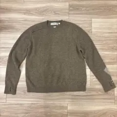 ユニクロANYA HINDMARCH ブラウン カシミヤニットセーター XL