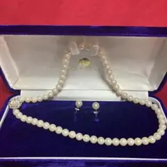 DAIMARU大丸　本真珠 ネックレス イヤリング セット　美品
