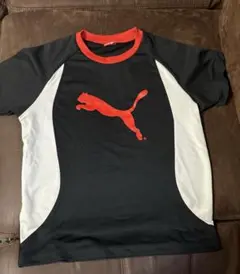 PUMA メッシュスポーツTシャツ 150サイズ 黒/赤