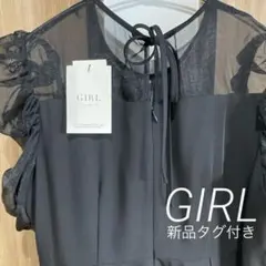 新品タグ付き✨ガール　パーティードレス　ワンピース　黒　XL LL 謝恩会