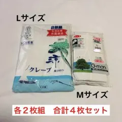 グンゼ 涼クレープ ロングパンツ 2枚組 L & ブリーフ 2枚組　M