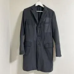 名作コムデギャルソン オーバーダイグレー パッチワーク チェスターコート