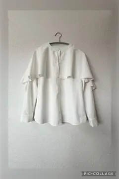 《美品》GU ケープカラーブラウス Sサイズ