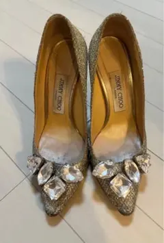JIMMY CHOO グリッター パンプス ビジュー付きのサムネイル