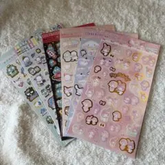 サンリオ キャラクター　箔押し　平面シール 6枚セット