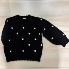petit main ドット柄セーター Mサイズ