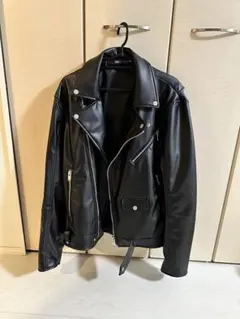 ブラック ダブルライダースジャケット