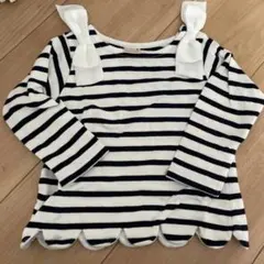 petit main ストライプ 長袖カットソー 100