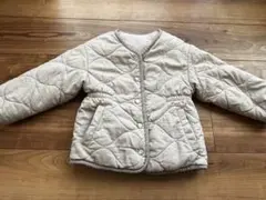 ベージュ キルティング 中綿コート　リバーシブル