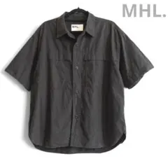 【美品】MHL. マーガレットハウエル 半袖ワークシャツ コットン カーキ Lのサムネイル