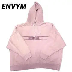 ENVYM アンビー オーバーサイズパーカー 長袖 裏起毛 ピンク 桃色のサムネイル