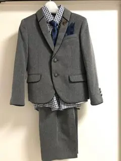 120 キャサリンコテージ　フォーマルスーツ　チェック柄シャツ付き　入学式