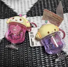カラフルソーダキーホルダー　マイメロディ・こぎゅみん オイルチャーム