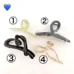 ヘアクリップ　大きめ　ハート型　艶消し　黒　ゴールド　まとめ売り　新品　おしゃれ