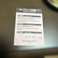 東京ディズニーリゾート ポップコーン引換券