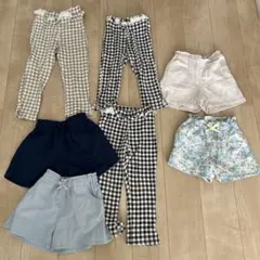 女の子ハーフパンツ 130cm 8点セット