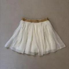 Petit Bateau アイボリー星型ラメスカート 152cm 12ans