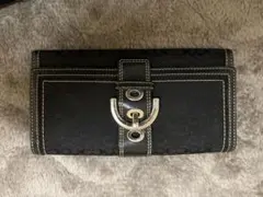 【値下げ！】coach ブラック 長財布　シグネチャー