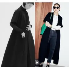 BLAMINK ブラミンク カシミヤ Ｖカラー ショートスリーブ コート 36