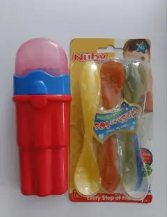 Nuby 12 ウォッシュ・オア・トス スプーン&フォークのサムネイル
