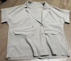 しまむら　テーラードジャケット　半袖　ベージュ