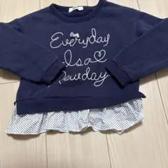 しまむら　女の子　トレーナー　ネイビー　110㎝