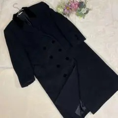 美品　ラジョイス ⭐️ダブルブレスト チェスターコート　毛90% 日本製　黒　9