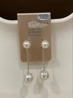 【新品】パール付きドロップピアス