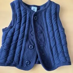 PETIT BATEAU プチバトーネイビー キルティングベスト95cm