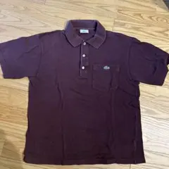 LACOSTE ダークブラウン ポロシャツ