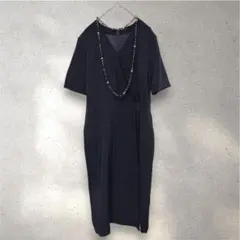 RUIRUE BOUTIQUE｜半袖ワンピース｜パーティードレス｜二次会｜L｜紺