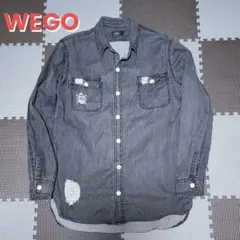 【WEGO】 ダメージ デニムシャツ Mサイズ