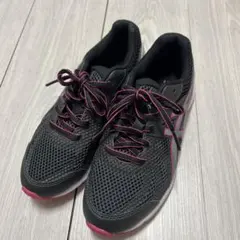 最終価格！未使用アシックスレーザービーム23㎝　ブラック　ピンク