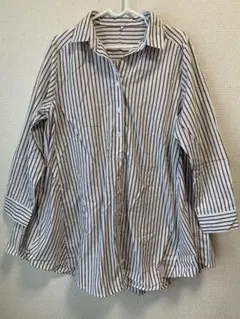 ストライプ柄　7分袖シャツ