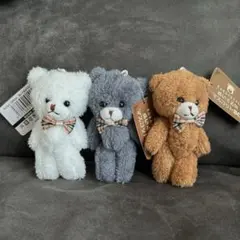 もふもふくまちゃん　ぬいぐるみマスコットBC まとめ売り　3色セット