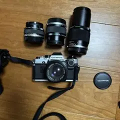 オリンパスOM-10 マニュアル付き 50mm 28㎜　100㎜　200㎜レンズのサムネイル