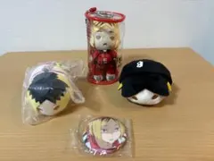 ハイキュー 孤爪研磨 ぬいぐるみ 缶バッジ 4点セット ぬいかん マスコット