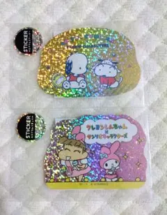 クレヨンしんちゃん　サンリオ　シール　ステッカー　2枚セット　シロ　ネネちゃん