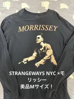 美品M！STRANGEWAYS NYC ×モリッシーロンT 黒MORRISSEY