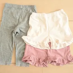 110サイズ　女の子ショートパンツとレギンス3点セット　ユニクロ他