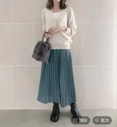 Elura 抜け感Vネックカーディガン　グレージュ