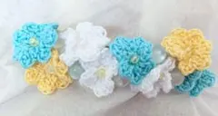 ハンドメイド 花モチーフ バレッタ