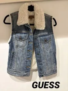 GUESS デニム ボアベスト