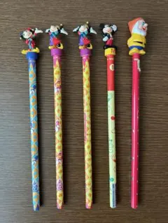 ディズニーランド 人形付き 鉛筆 セット フィギュア 昭和 レトロ レア